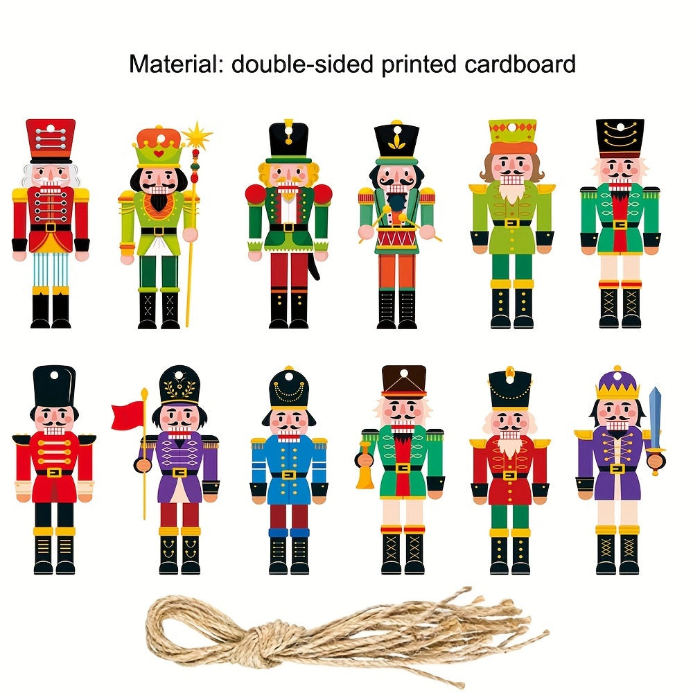 12pcs Small Nutcracker Ornaments Christmas Party Decoration