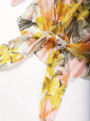Floral Off Shoulder Ruffle Blouse for Women