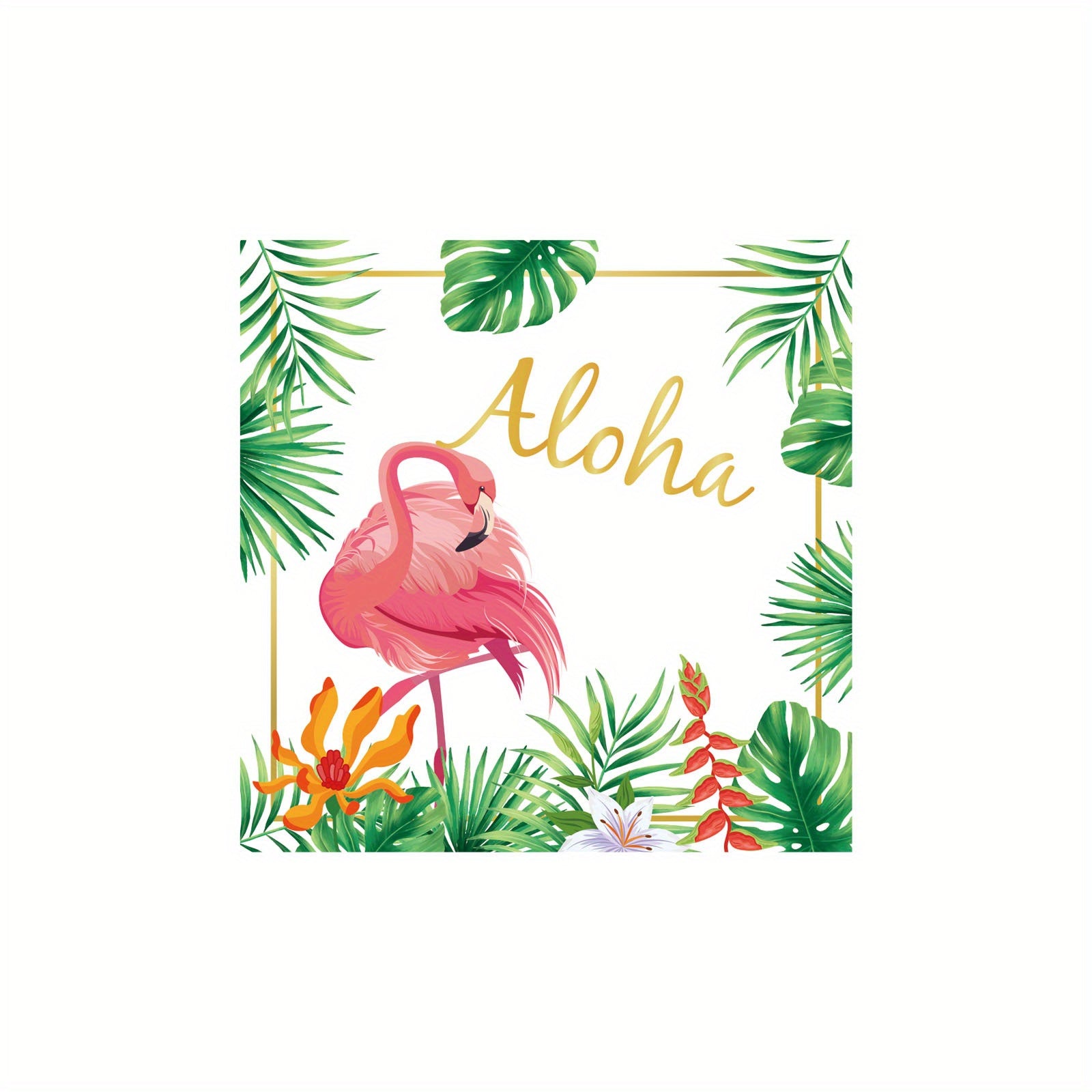 10pcs Flamingo Theme Party Decoration Set - Summer Party Supplies
