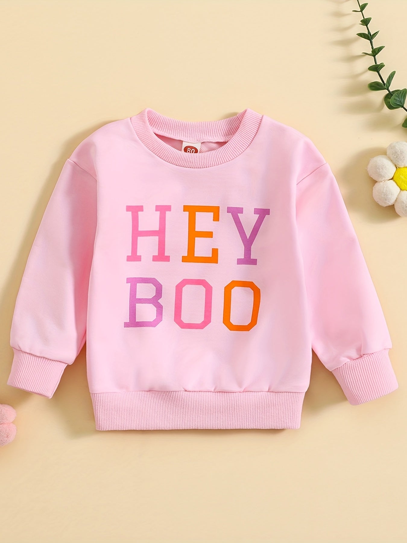 Baby Boys Casual Long Sleeve Sweatshirt Toddlers Letter Print Pullover Tops