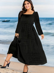 Lantern Sleeve Maxi Dress