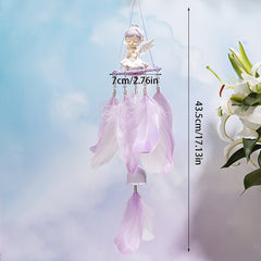 Leather Feather Butterfly Wind Chime Pendant Home Decoration