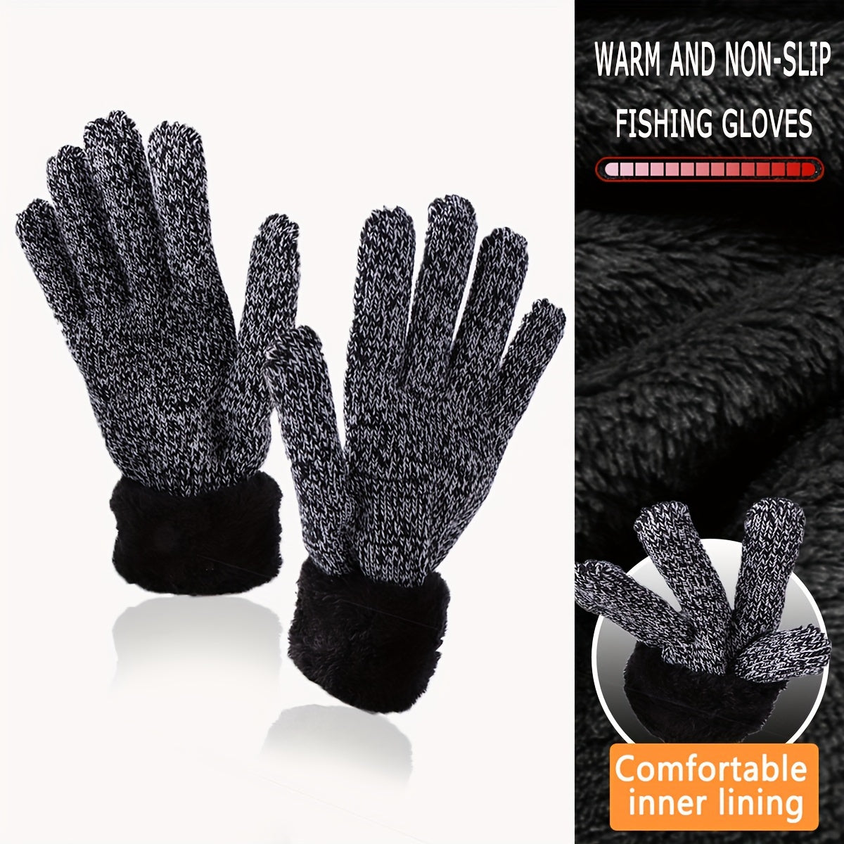Winter Gloves Men Women Elastic Fishing Warm Texting Soft Lining