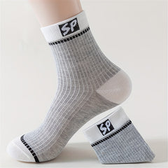 5 Pairs Letter Print Socks Comfy Mid Tube Women's Stockings