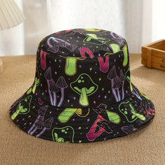 Men's Reversible Visor Windproof Street Bucket Hat