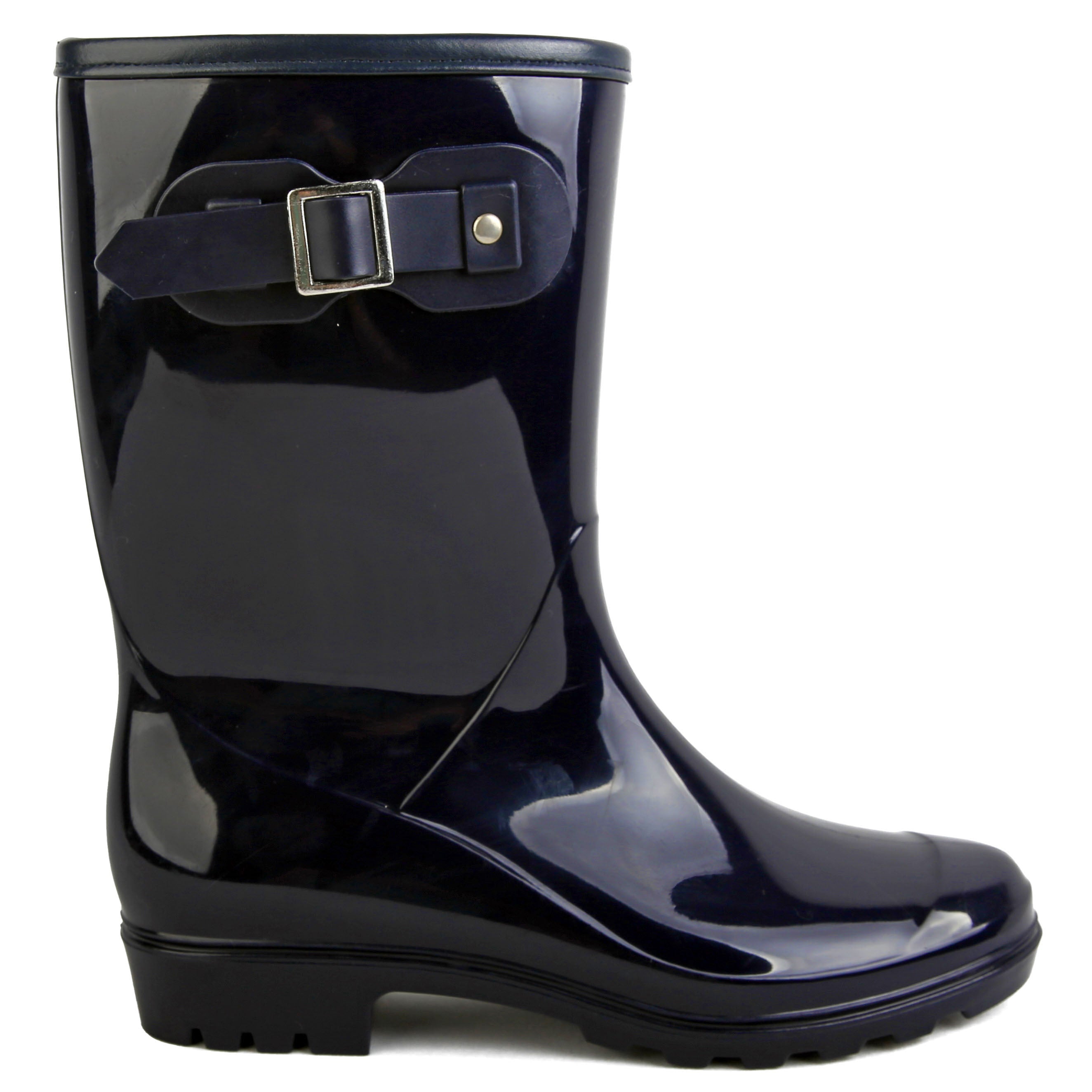 Waterproof Non Slip Rain Boots with PVC Buckle Decor
