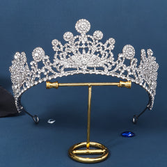 Rhinestone Alloy Silver Crown Hairband Headband Party Favor Decorations
