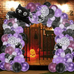 126pcs Halloween Balloon Arch Kit with Bat Balloons