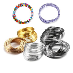 100 Loops Pack Diameter Silver Memory Beading Steel Wire For DIY Jewelry