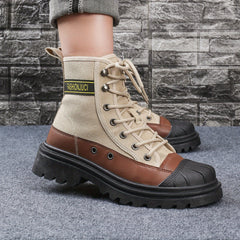 Women's Lace Up Chunky Heel Outdoor Boots