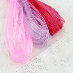 10 Yards 6mm Sheer Chiffon Ribbon Organza Satin Ribbons