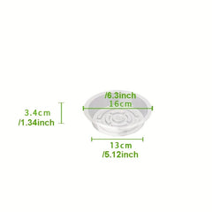 5pcs Plant Saucer Drip Trays Clear Water Plate Dish Indoor Outdoor Garden