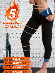 Sauna Sweat Shapewear High Waisted Leggings Pants Thigh Workout Suit