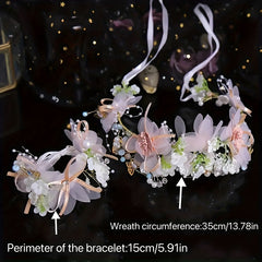 Flower Butterfly Headband Hair Accessories for Party Girls