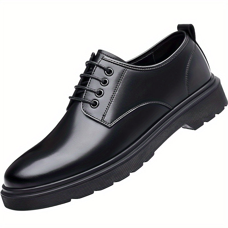 Men's Low Heel Derby Shoes Lace up Front Dress Shoes For Men