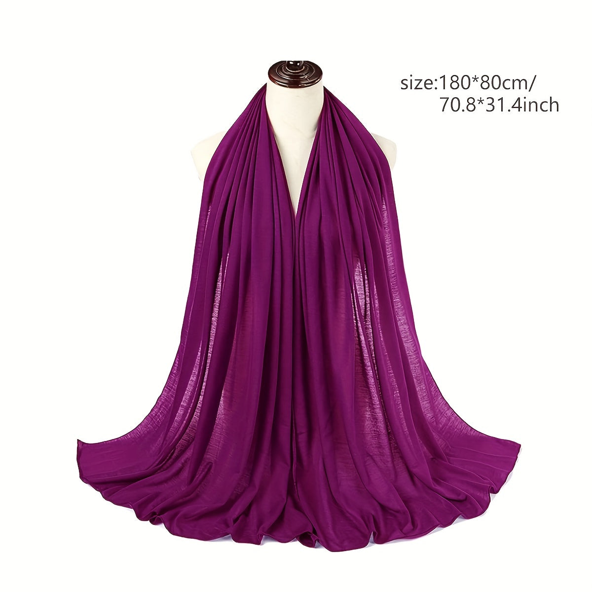 Pleated Head Wrap Big Turban Cap Extra Long Head Scarf