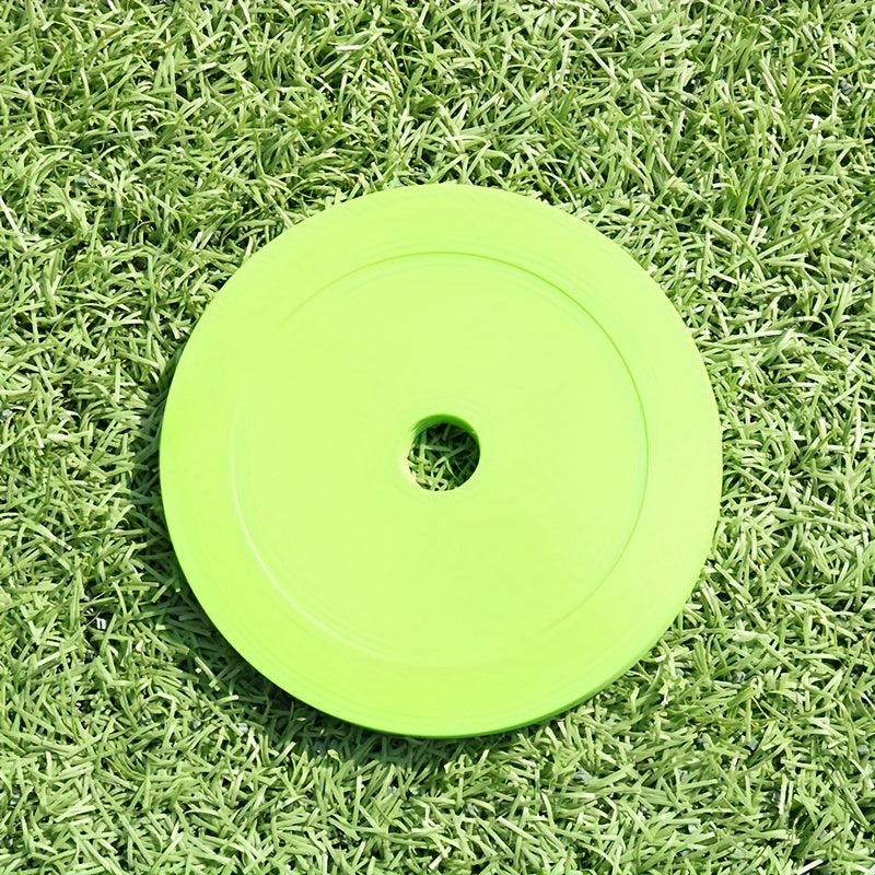10pcs Flat Cones Football Training Equipment Agility Speed Round Mouth