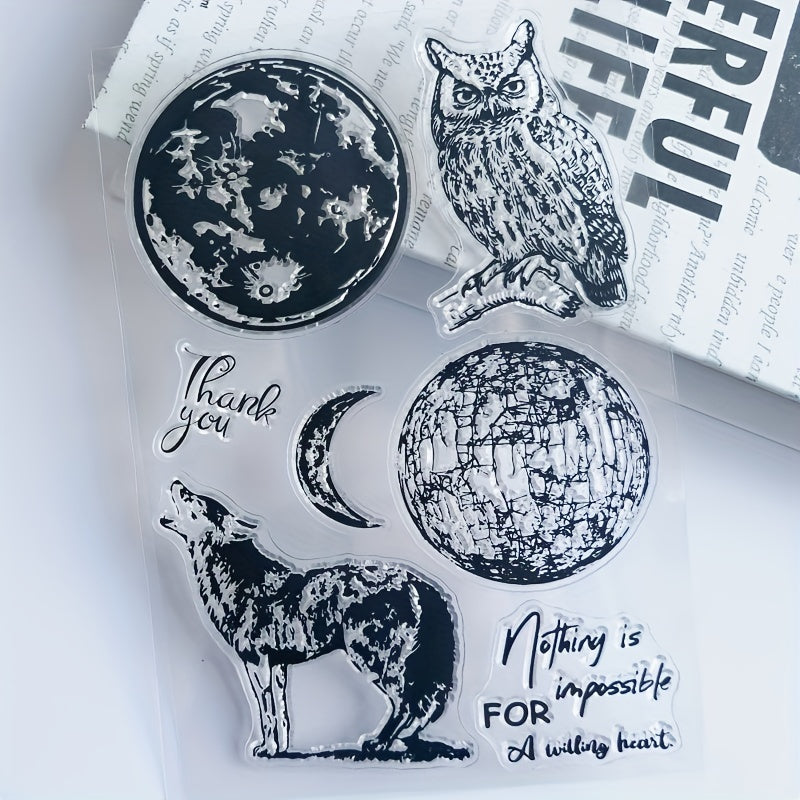 Moon Hand Clear Stamps Reusable Stationery Cartoon Stamps For Card Making