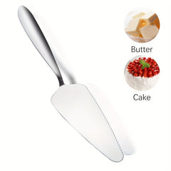 Cake Spatula Slicer Stainless Steel Pizza Shovel Fine Serrated Edge