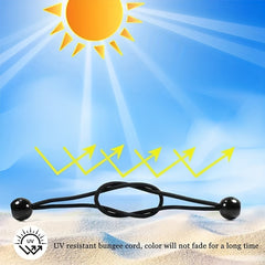 20pcs Ball Bungee Cords Heavy Duty Tie Down Cord for Shelter Gazebo Camping Tent