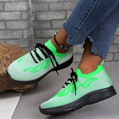 Women's Lace-up Platform Running Shoes, Lightweight Sneakers