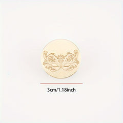 Brass Seal with Fairy Mask Pattern - Gift & Wine Packaging