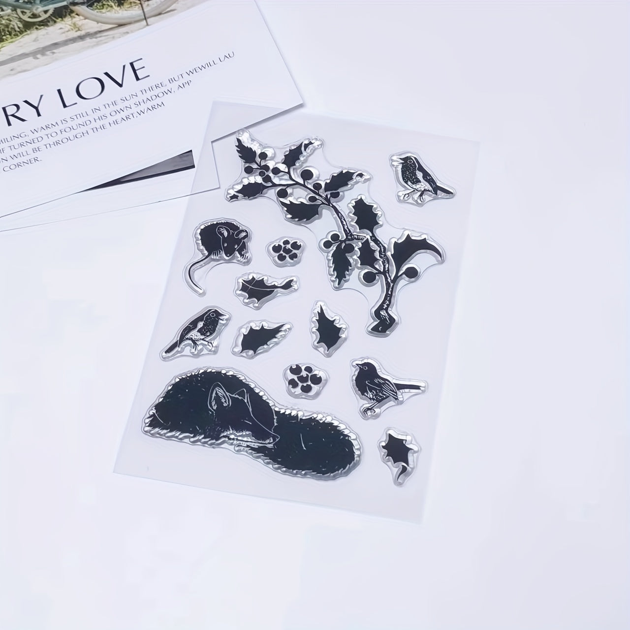 Branch Fox Bird Clear Stamps for Card Making Decorations DIY Scrapbook