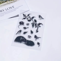 Branch Fox Bird Clear Stamps for Card Making Decorations DIY Scrapbook