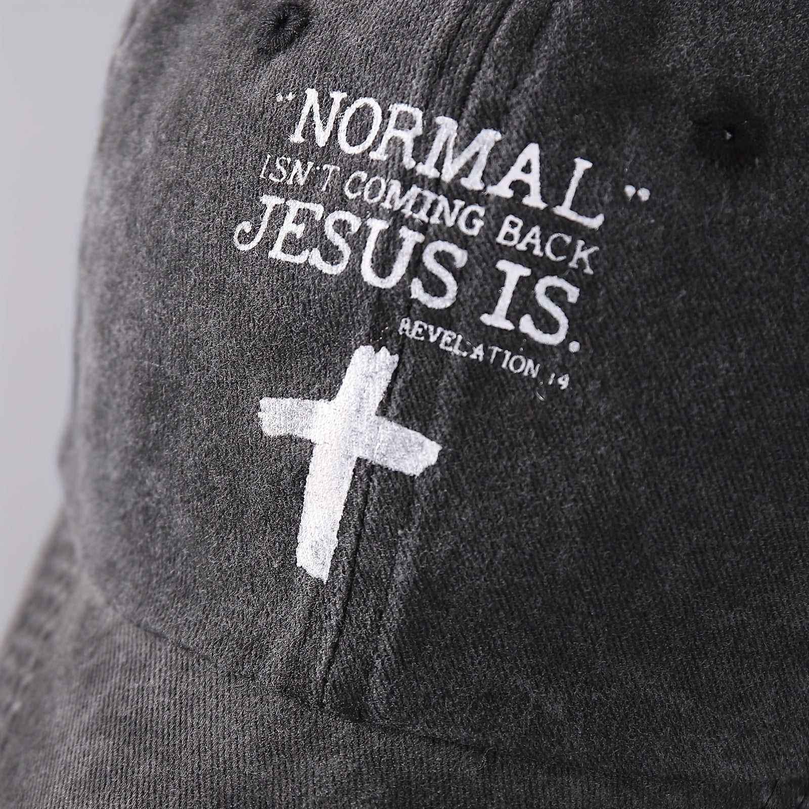Vintage Cotton Sunshade Cross Print Baseball Cap