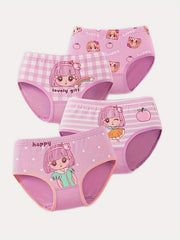 Girl's Triangle Panties, Elastic Waist Shorts