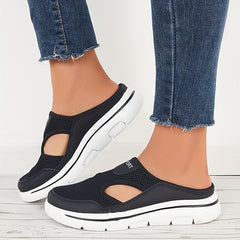 Women's Lightweight Mesh Half Slippers Comfortable Outdoor Slip-ons