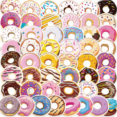 50pcs Cartoon Donut Graffiti Stickers for Water Bottles, Computers