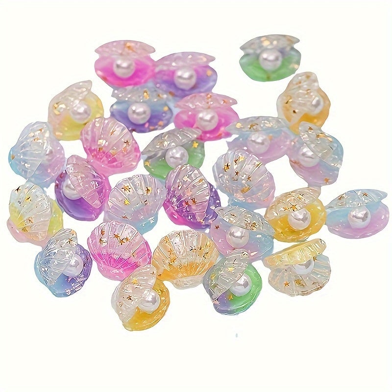 Colorful Shell Mini Toy Small Ornament Resin Simulation Pearl
