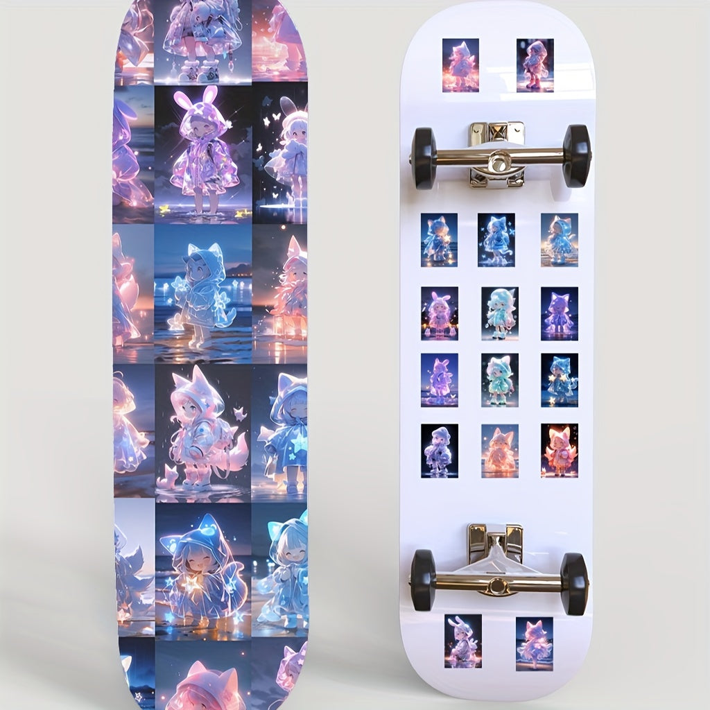 50pcs Purple Doll Graffiti Stickers Car Luggage Notebook Water Cup Decals