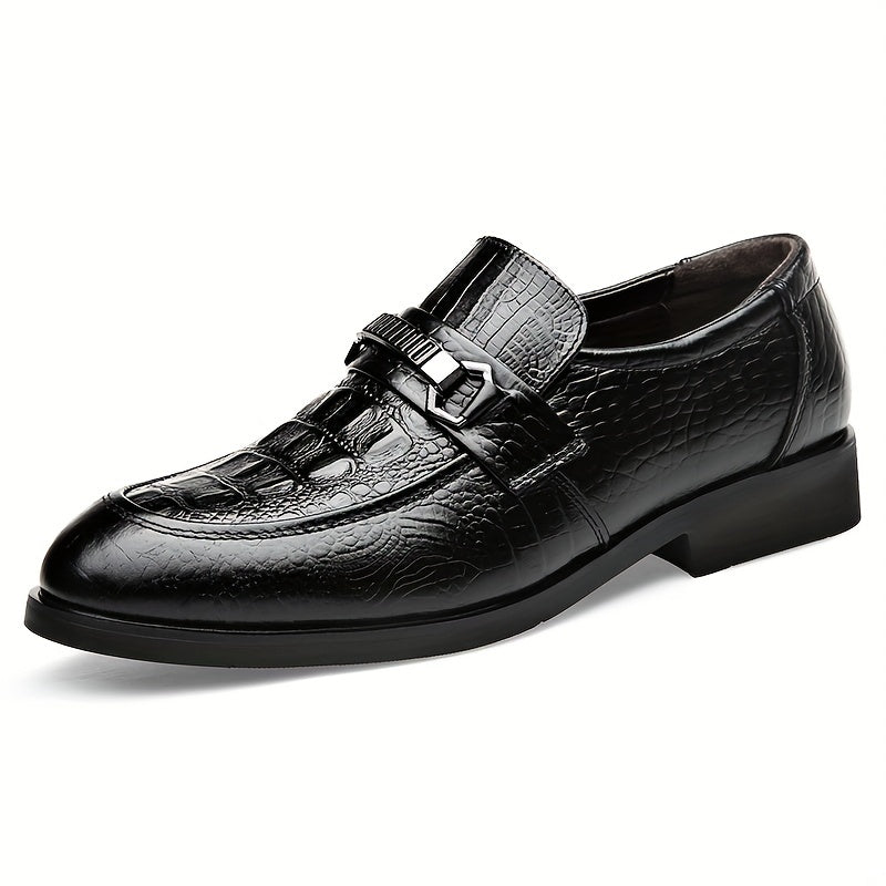 Men's Crocodile Embossed Oxford Shoes Dress Shoes For Wedding Business