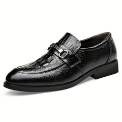Men's Crocodile Embossed Oxford Shoes Dress Shoes For Wedding Business
