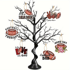 6pcs Football Ornaments For Football Coach Gift School Football Team Ornament