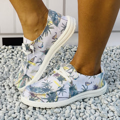 Women's Coconut Tree Boat Shoes Anti Slip Casual Walking Shoes
