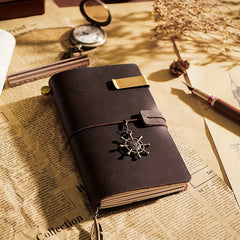 1pc Cowhide Diary Journal Sketchbook Planner TN Travel Notebook Cover
