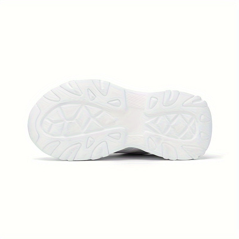 Boy's Solid Chunky Shoes with Rotating Buckle Soft Sole Sneakers
