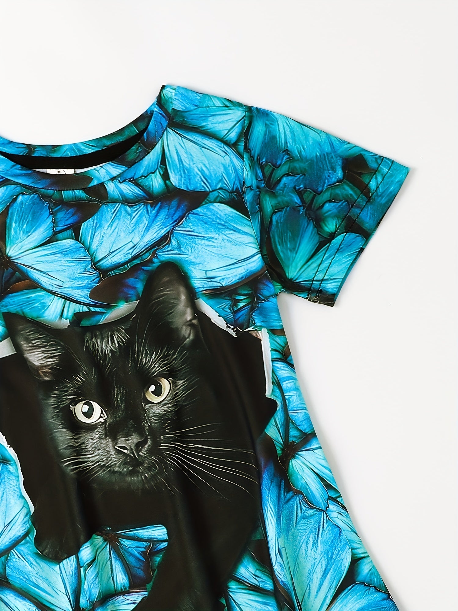 3D Print Cat Graphic Short Dress Summer Clothes Gift Sports