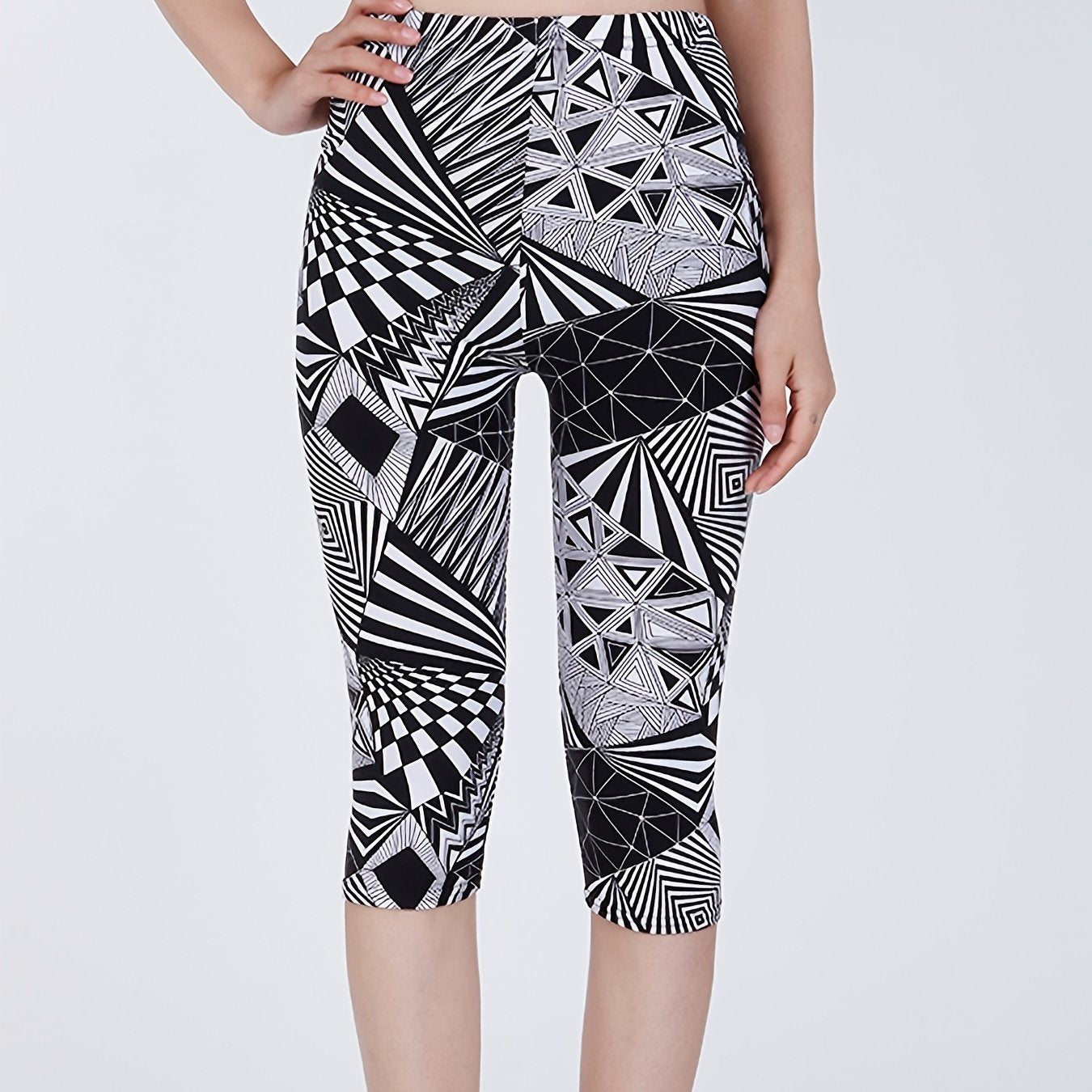 Women's Allover Print Skinny Capris Leggings