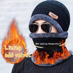 Winter Warm Beanie & Scarf Set for Outdoor Activities