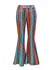 Y2K Graphic Flare Leg Pants for Women