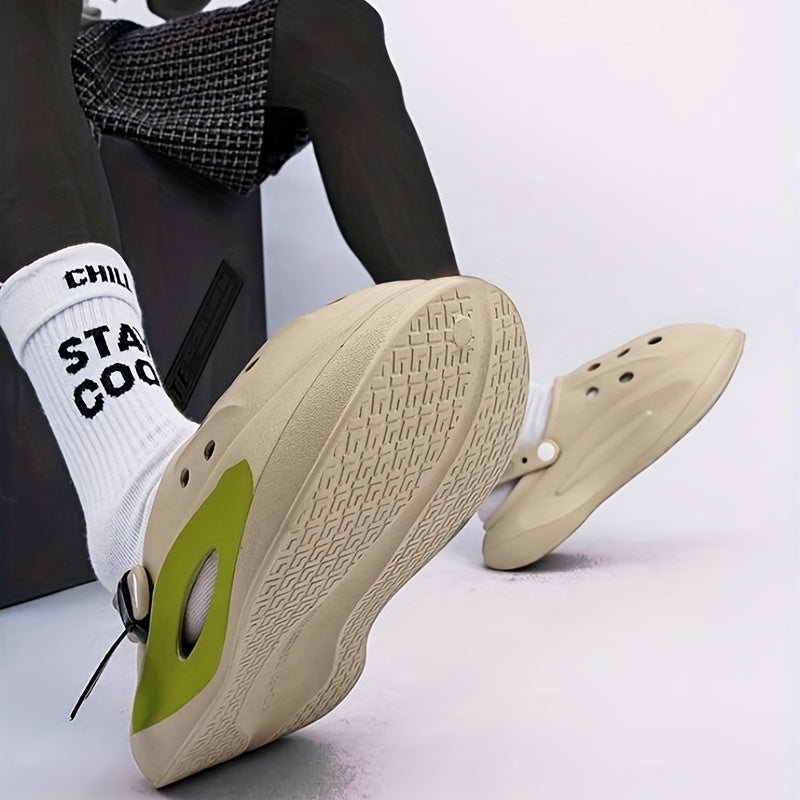 Men's Chunky Clogs Closed Toe Platform Sandals Soft Sole Walking Shoes