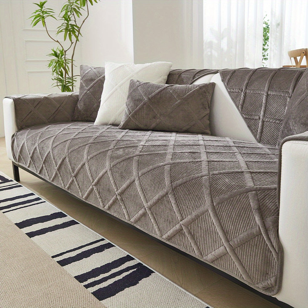 Quilted Sofa Slipcover Furniture Protector for Home Decor