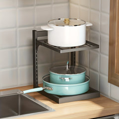 Adjustable Pot Lid Rack Cookware Holders Organizer