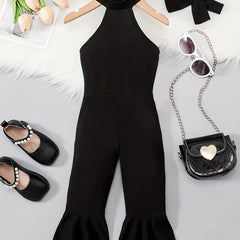 Toddler Baby Girls Jumpsuit Flared Leg Halter Romper