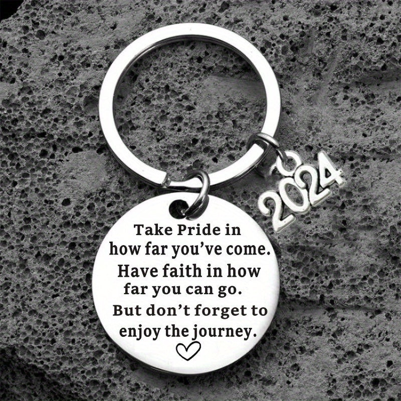 Creative Graduation Keychain Inspirational Gift for Him Her Women Men