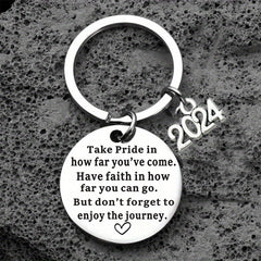 Creative Graduation Keychain Inspirational Gift for Him Her Women Men